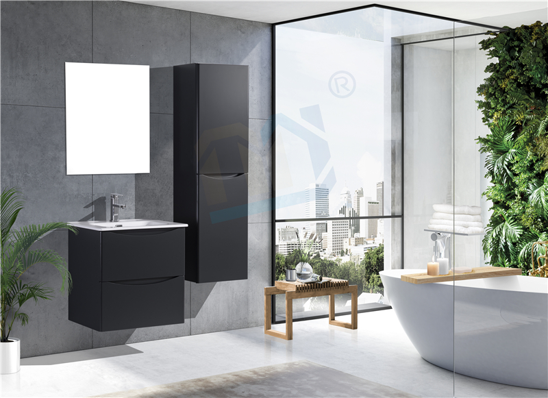 Sophie Dark Grey 500mm Floor-standing vanity unit and basin